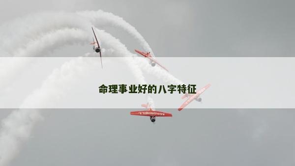 命理事業好的八字特征