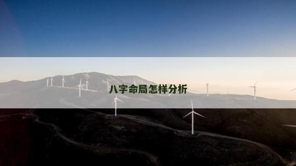 八字命局怎樣分析