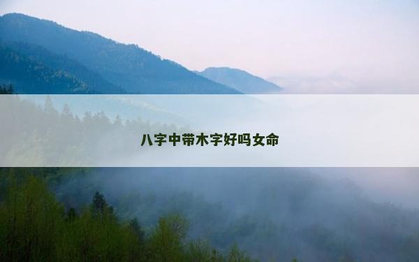八字中帶木字好嗎女命