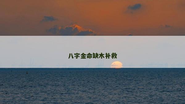 八字金命缺木補救