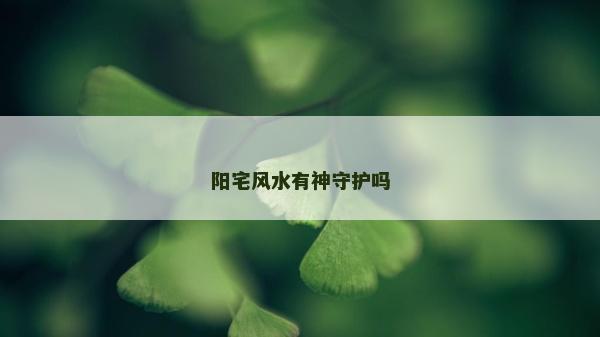 陽宅風水有神守護嗎