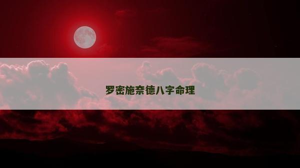 羅密施奈德八字命理