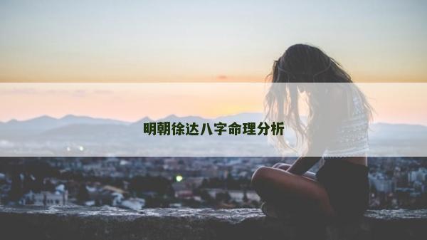 明朝徐達八字命理分析