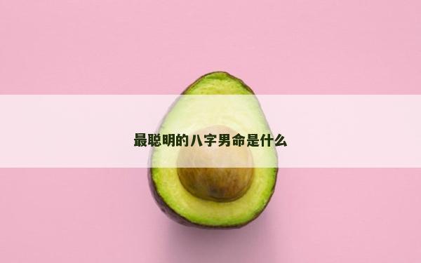 最聰明的八字男命是什么