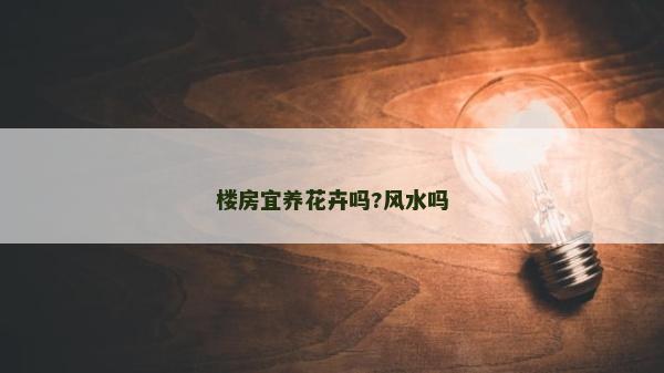 樓房宜養花卉嗎?風水嗎