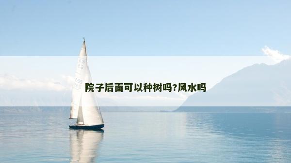 院子后面可以種樹嗎?風水嗎