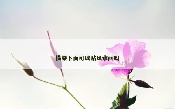 橫梁下面可以貼風水畫嗎