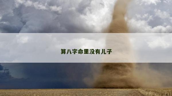 算八字命里沒有兒子