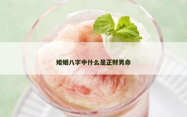 婚姻八字中什么是正財男命