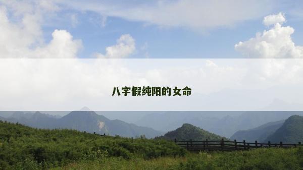 八字假純陽的女命