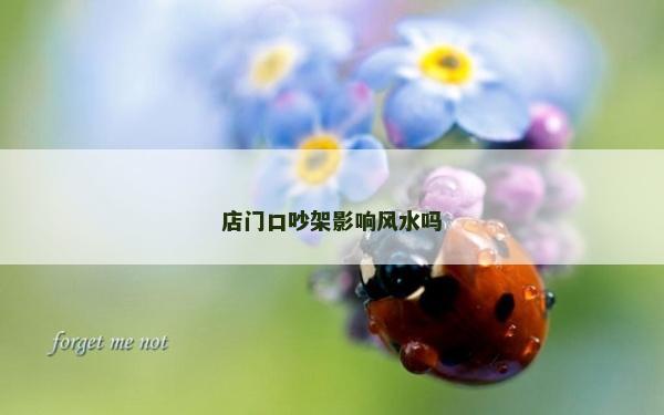 店門口吵架影響風水嗎