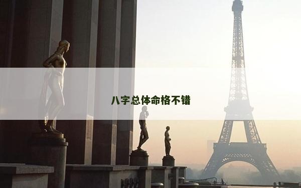 八字總體命格不錯