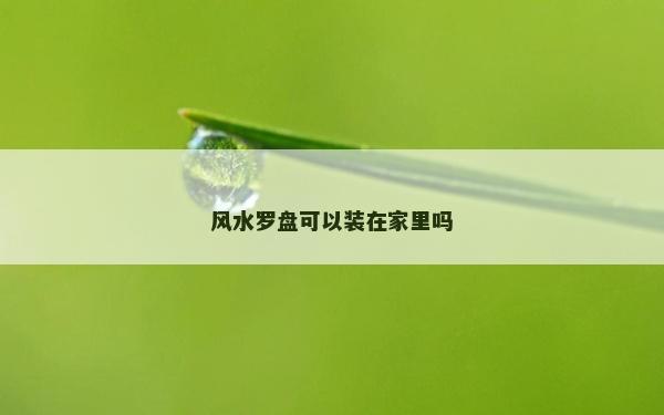 風水羅盤可以裝在家里嗎
