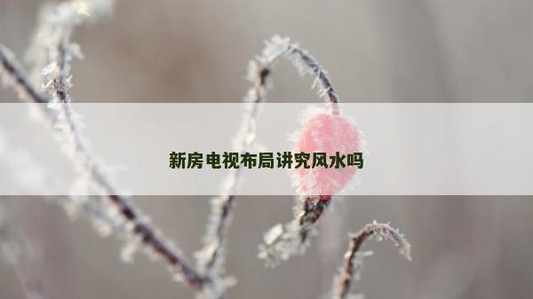 新房電視布局講究風水嗎