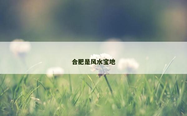 合肥是風水寶地
