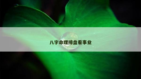 八字命理排盤看事業(yè) 八字命理排盤看事業(yè)