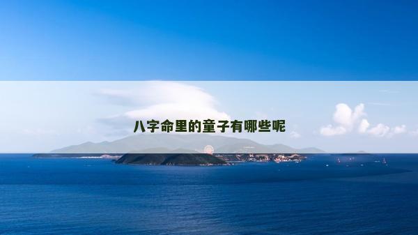 八字命里的童子有哪些呢