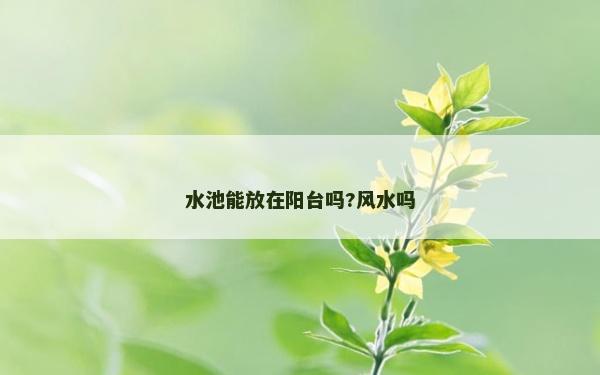水池能放在陽臺嗎?風水嗎