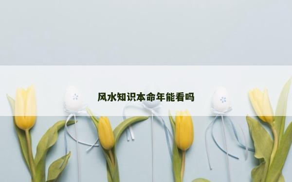 風水知識本命年能看嗎