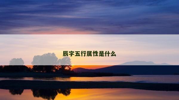 辰字五行屬性是什么