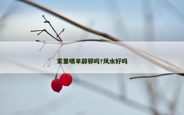 家里喂羊辟邪嗎?風水好嗎