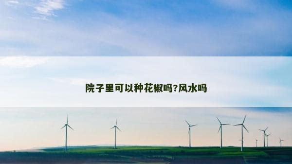 院子里可以種花椒嗎?風(fēng)水嗎 院子里可以種花椒嗎?風(fēng)水嗎
