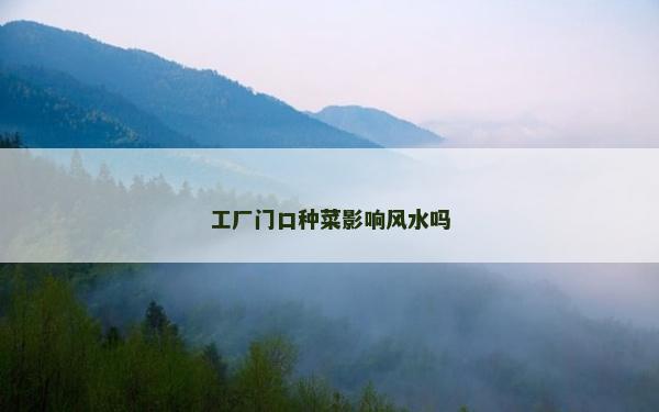 工廠門口種菜影響風水嗎