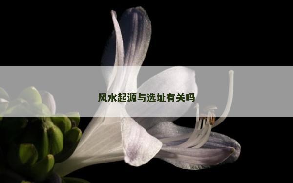 風水起源與選址有關嗎