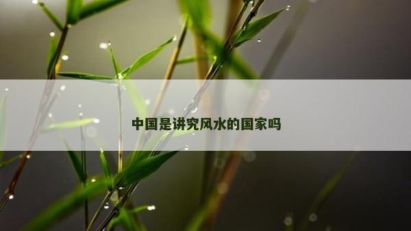 中國是講究風(fēng)水的國家嗎