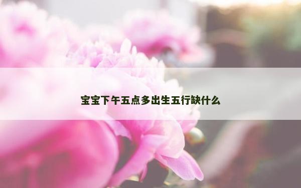 寶寶下午五點多出生五行缺什么