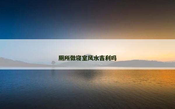 廁所做寢室風水吉利嗎 廁所做寢室風水吉利嗎
