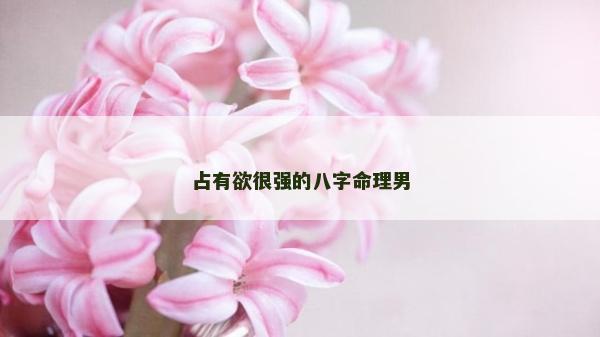 占有欲很強的八字命理男