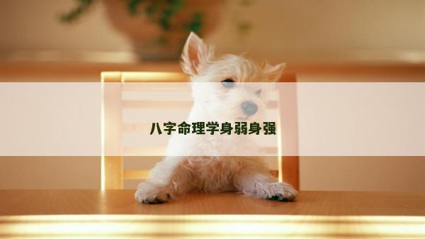 八字命理學身弱身強