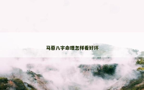 馬蓉八字命理怎樣看好壞