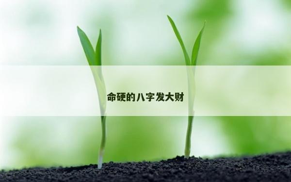 命硬的八字發大財