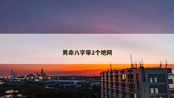 男命八字帶2個(gè)地網(wǎng)