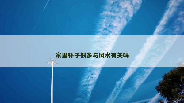 家里杯子很多與風水有關嗎