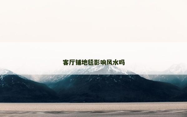 客廳鋪地毯影響風水嗎