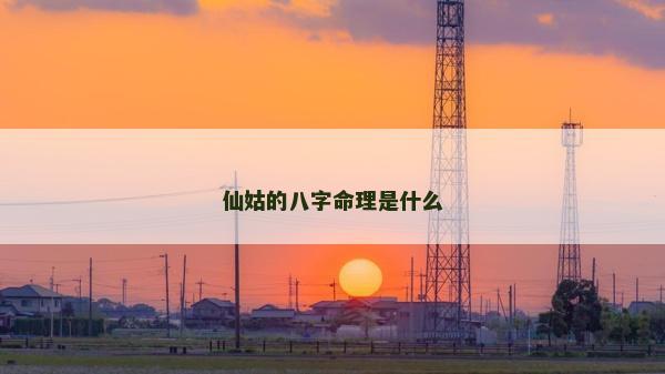 仙姑的八字命理是什么 仙姑的八字命理是什么