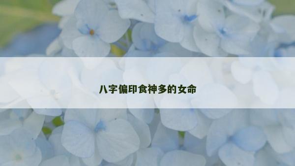 八字偏印食神多的女命