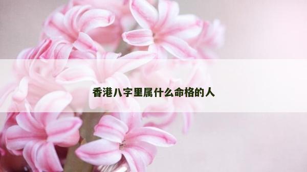 香港八字里屬什么命格的人