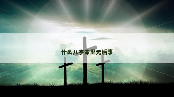 什么八字命里無后事