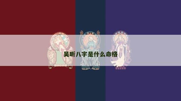 吳昕八字是什么命格 吳昕八字是什么命格