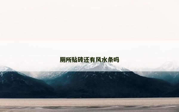 廁所貼磚還有風(fēng)水條嗎