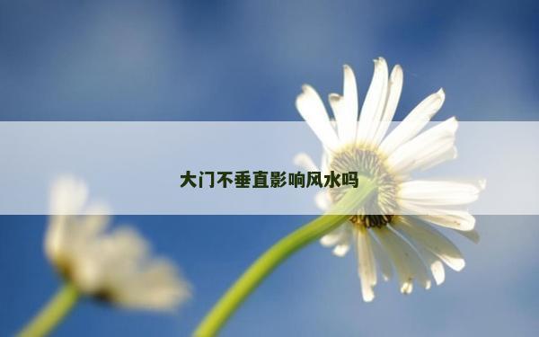 大門不垂直影響風水嗎