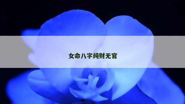 女命八字純財無官 女命八字純財無官