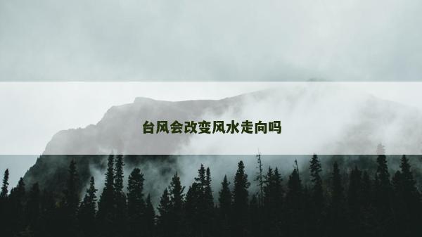 臺風會改變風水走向嗎 臺風會改變風水走向嗎