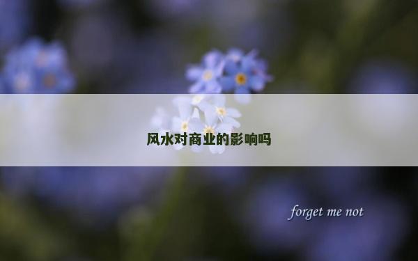 風水對商業的影響嗎