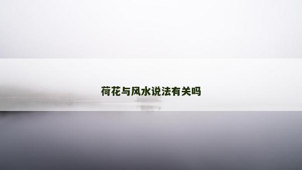 荷花與風水說法有關嗎