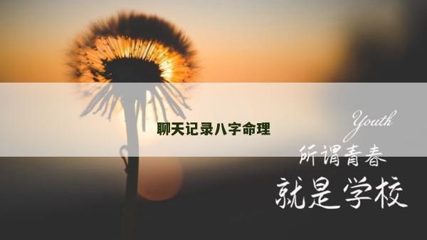 聊天記錄八字命理